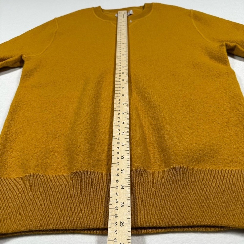 Wallace & Barnes mustard 100% Merino Wool crewneck Sweatshirt small J. Crew NWOT - Picture 3 of 6